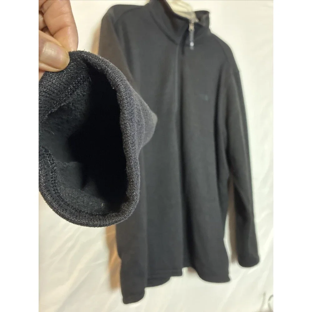 North Face Mens XL Top 1/4 Zip Fleece Pullover Mock Neck Black Gorpcore Casual